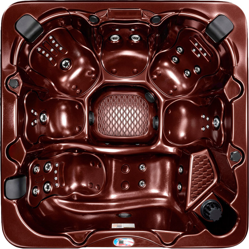 American Spas 240 Volt 6 Person 45 - Jet Acrylic Square Standard (Hardwired) Hot Tub with Ozonator and Built-In Speaker