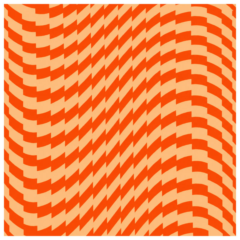 Orange Beige Optical Illusion Comforter, Simple extra long