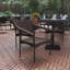 Chaises de salle à manger de patio en osier PE rotin de qualité commerciale Fronniah-87685189