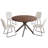 45.3"l Round Modern Kitchen Dining Table With 32.8"h Dining Chair-499716509