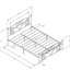 Cadre de lit grand format en métal avec finition blanche, style floral unique, convient aux matelas en mousse à mémoire de forme, limite de 600 lb, tête de lit et cadre d'installation simple, fonction, stable et silencieux -, sans boîte-1081530925
