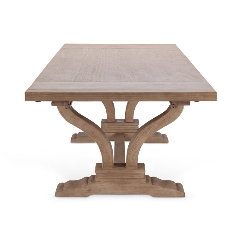Albert Extendable Dining Table, Antique Beige