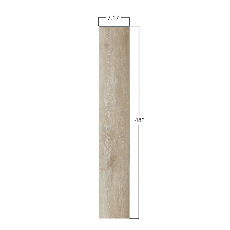 7.17 in. x 48 in. 6mm 22 Mil Thickened Wear Layer Waterproof Rigid Core SPC Luxury Vinyl Plank, Light Painewood