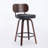 Upholstered Faux Leather Counter Height Swivel Barstools-1557093240