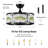 20'' Mid Century Modern Ceiling Fan With Light And Remote, Quiet Reversible DC Motor for Bedroom Living Room, Black-287933304