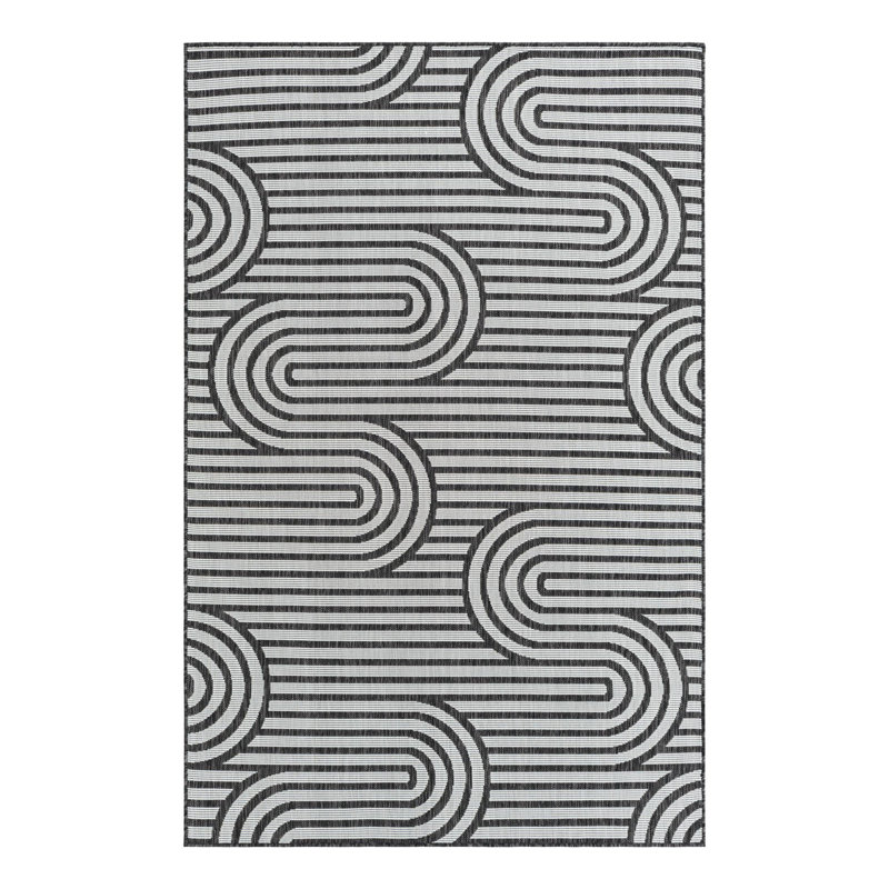 Tapis intérieur / extérieur d'extérieur moderne, Rectangle 5 pi 3 po x 8 pi