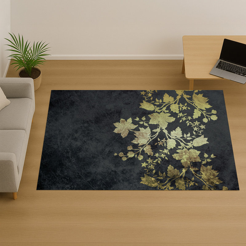 Floral Area Rug, Runner 70 x 140 cm