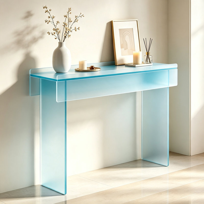 Console Table, 31.5" H x 35.43" W x 11.81" D, Blue, Bleu, Bleu