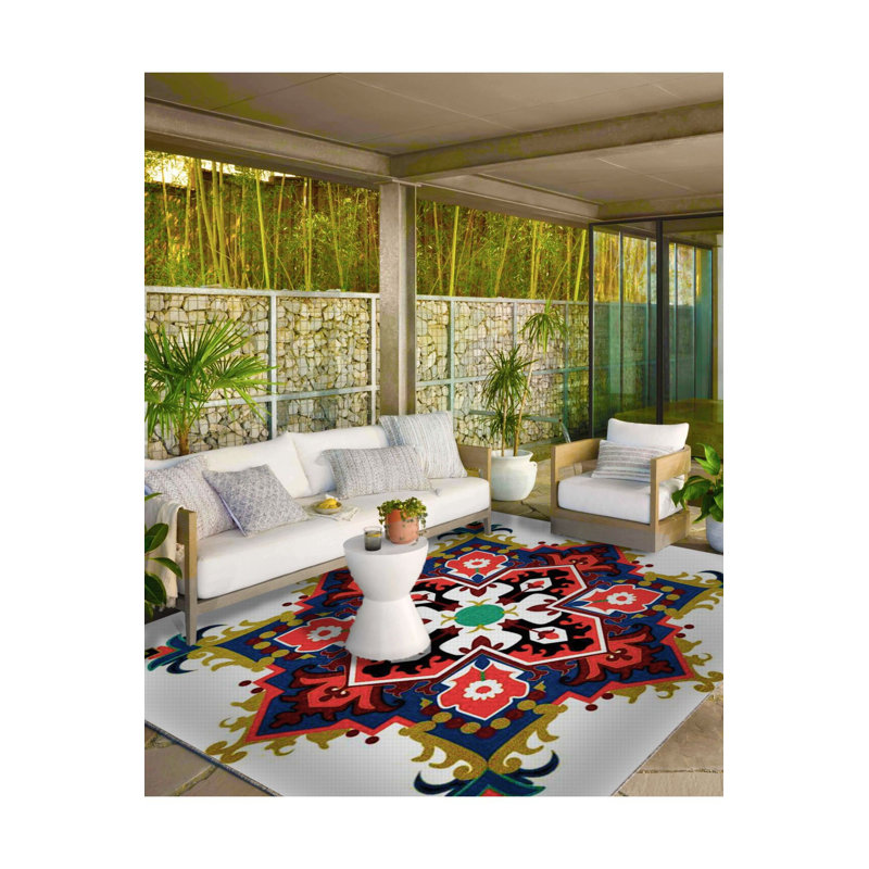 Star Patterned Woven Base Washable Rug, Runner 2'6" x 9'10" Rug Pad Included