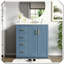Meuble-lavabo autoportant en bois massif avec tiroirs et portes à fermeture douce-311670897
