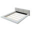 Lit plateforme tapissier capitonné en bois massif-1135184329