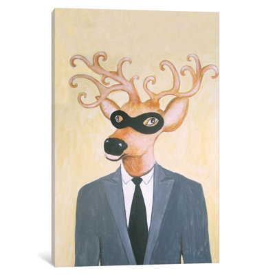 « masked cerf », reproduction d’art sur toile
