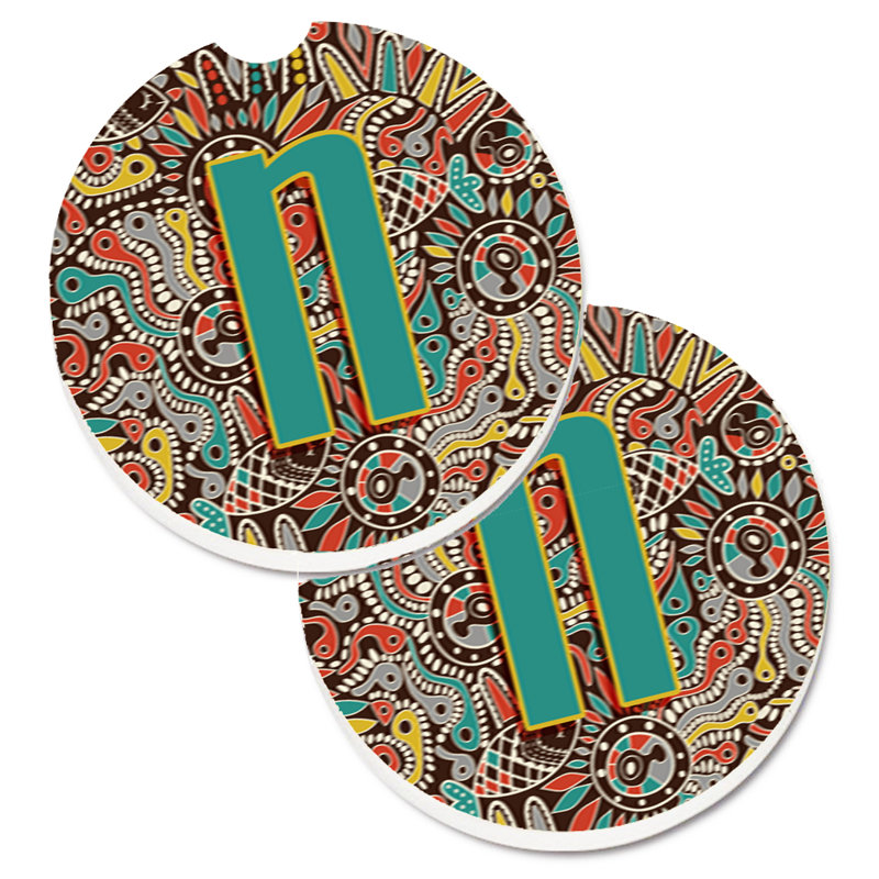 Sous-verre voiture tribal initial, N