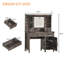 Bureau de coiffeuse avec miroir coulissant Farmhouse-323219293