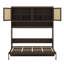 Lit escamotable compact avec unité de rangement, structure pliable avec éclairage et connecteurs USB-781473991