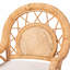 Tabouret de bar Bali et Pari Adam en rotin naturel avec coussin
