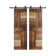 Panelled Wood S Series Double Barn Door with Installation Hardware Kit
