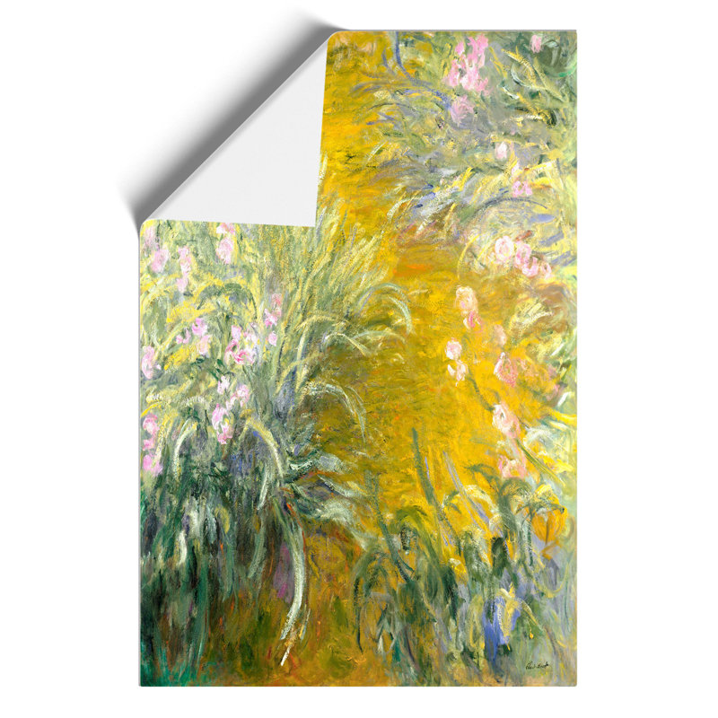 The Path Through the Irises by Claude Monet - Unframed Painting, 59cm H x 42cm W x 0.1cm D