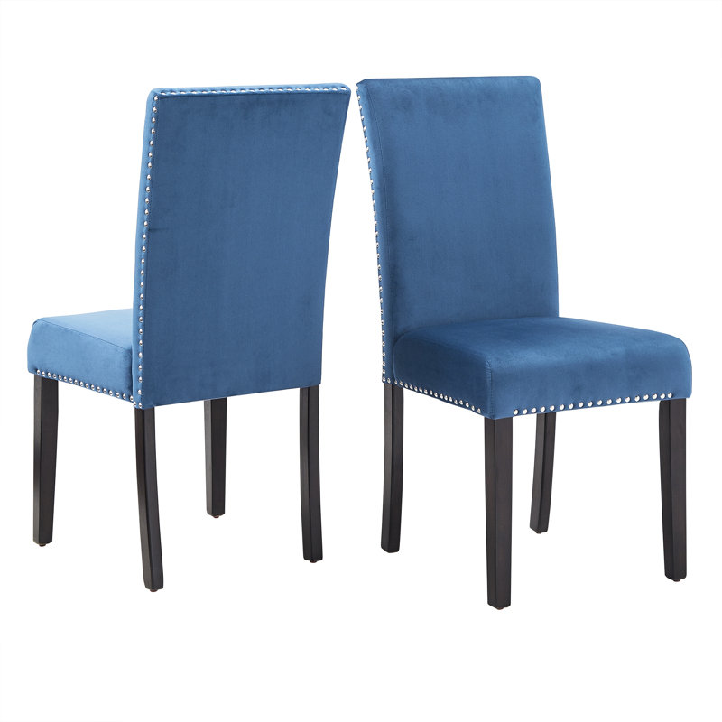 Banford 19'' H Upholstered Side Chair, Blue