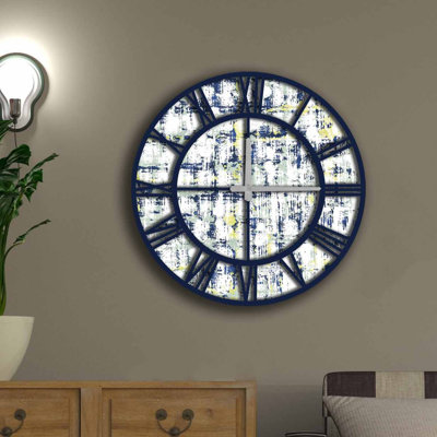 Stylish Decorative Wall Clock, 19.7 in Diameter, 100% MDF with 0.2 in Thickness | Requires 1 AA Battery (Not Included) | Perfect for Home Decor, Modern Aesthetic, and Timeless Elegance