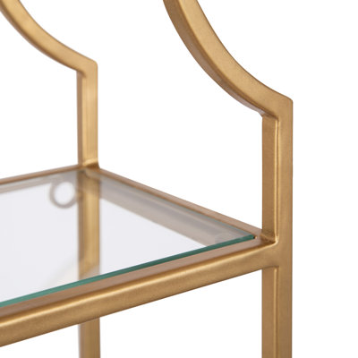 Leoh 3 Piece Hexagon Metal Floating Shelf