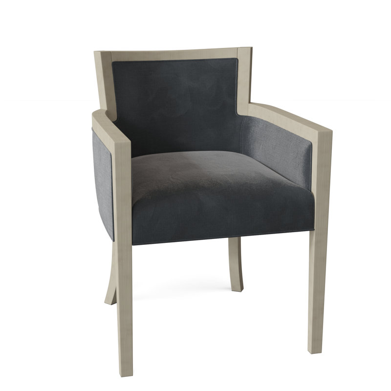Chaise avec accoudoirs rembourrée Albany, Noisette 9508, Noisette