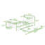 Lit plateforme en bois avec lit gigogne, bureau, port USB et lumière DEL-1082935163-1082935161