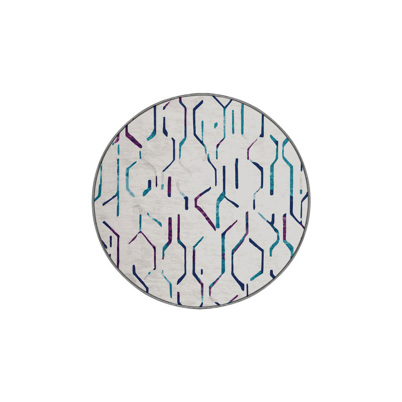 Tapis gris soyeux et moelleux, Rectangle de 5 pi x 8 pi