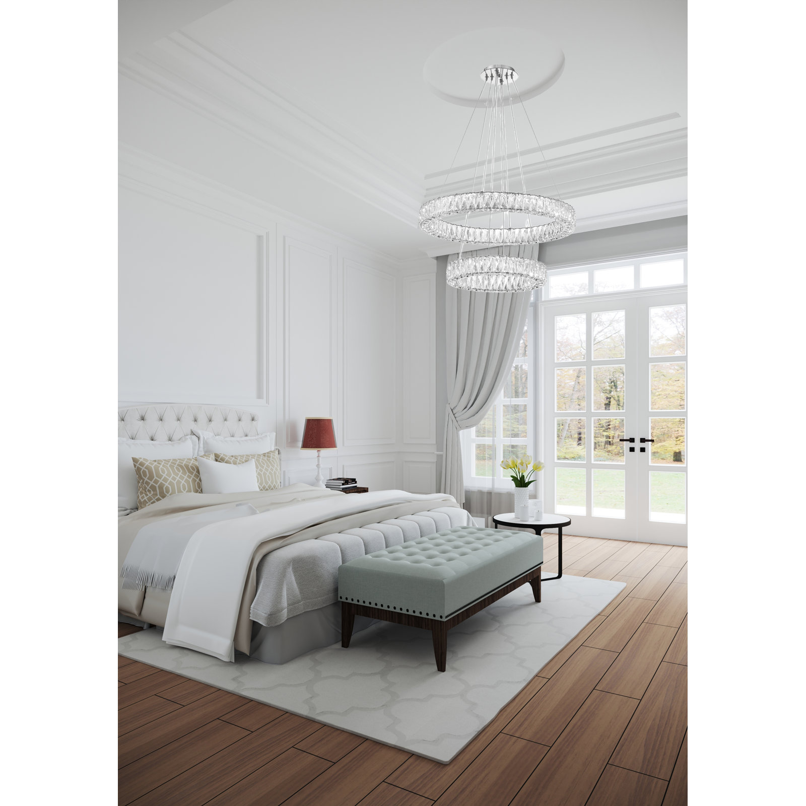 Adela Single - Light Dimmable Tiered Chandelier