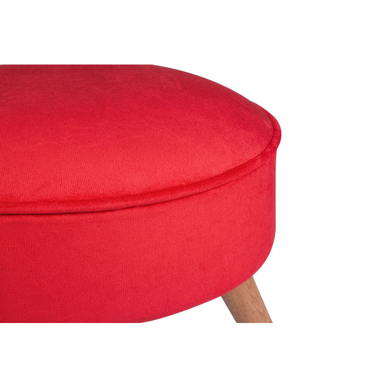 Repose-pieds standard large de 17,72 po Brewster, 100% polyester rouge