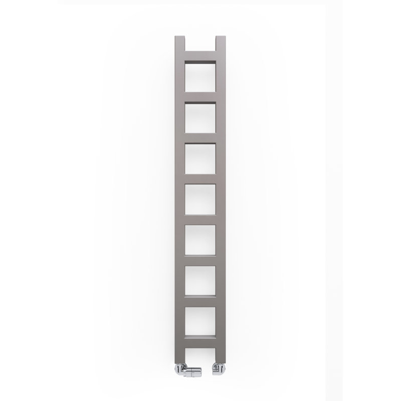 Easy Heated Towel Rail, 128 cm H x 20 cm W x 7.2 cm D, Taupe