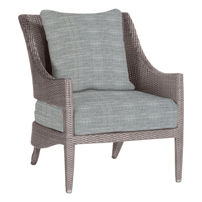 Athena Patio Lounge Chair with Cushions, No Welt, Oyster, Tweed Toffee