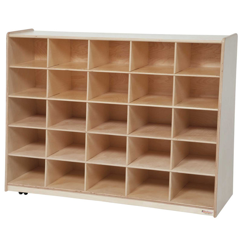 Rangement Tip-Me-Not 25 plateaux avec plateaux bruns, Aucun panier inclus, Non
