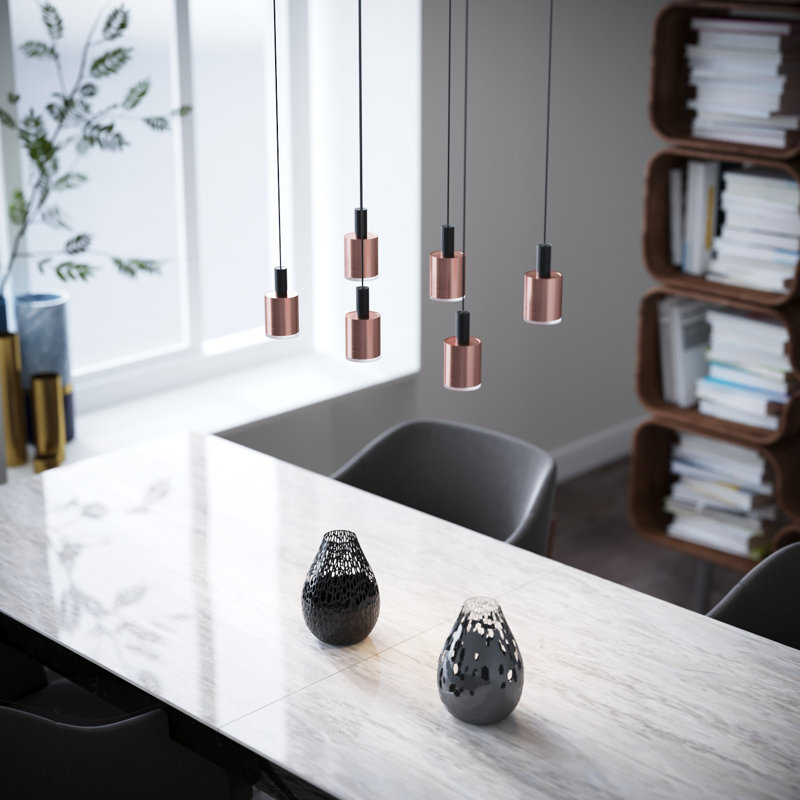 Essoura 6 - Light Cluster Pendant, Black/Copper