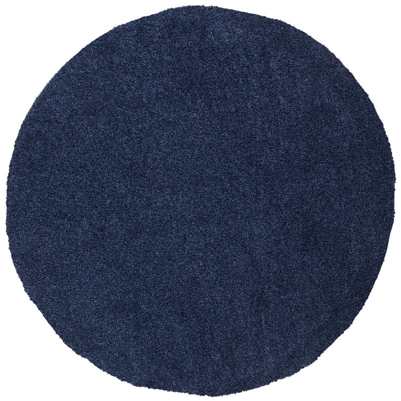 Schwanke Shag Performance Solid Color Rug, Round 4'