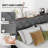 Full Corner Bed Frame with Headboard and 2 Storage Drawers,Daybed with Storage Bookcase,LED Lights and Charging Station-66733065-54040858