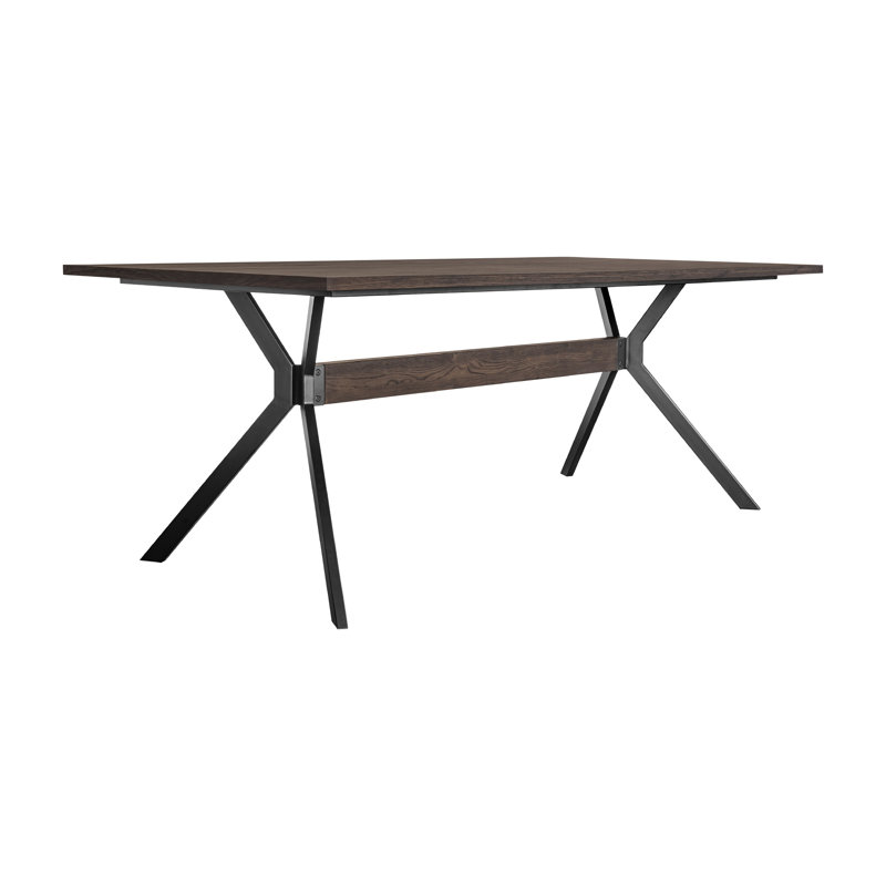 Alyshia Metal Top Dining Table, Light Brown
