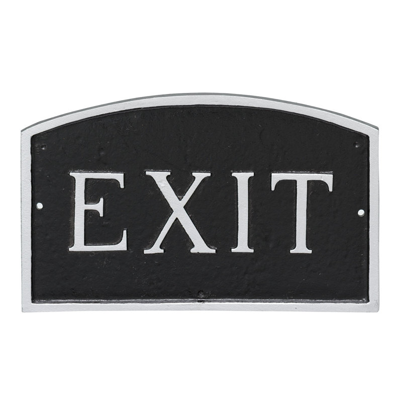Weather Resistant Metal Garden Plaque, Black/Silver