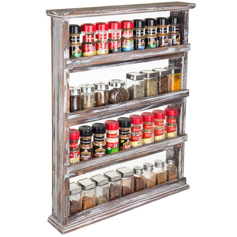 Very Large Rustic Spice Rack Holds 68 Spices and Oils Green Coyote