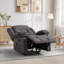 Fauteuil inclinable chauffant manuel de 34,65 po de largeur à massage manuel doux avec porte-gobelets et télécommande-1921038396