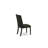 5 Piece Dining Room Furniture Set Includes a Rectangle Dining Table with X-Legs and 4 Black Linen Fabric Parsons Chairs, Wire brushed Black-442893569-442893570-442893571