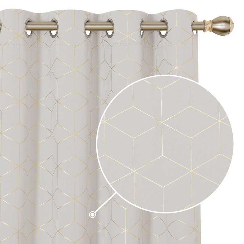 Malone Room Darkening Thermal Curtain, Width 117 x Drop 229cm, Light Beige
