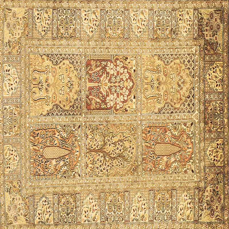 Washable Patchwork Indoor Rug, Square 4'
