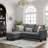 Upholstered Sectional with 47.2" Wide Sofa Table