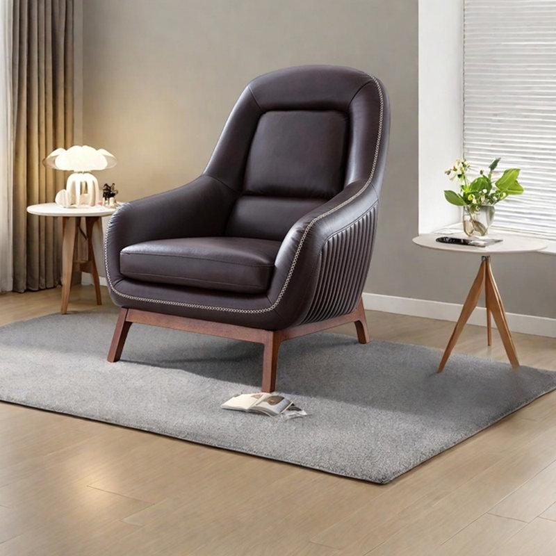 Chaises décontractées légères à rayures, Brun