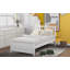 Charmant lit plateforme en bois de taille simple avec tête et pied de lit élégants pour une chambre à coucher élégante et confortable-940289653