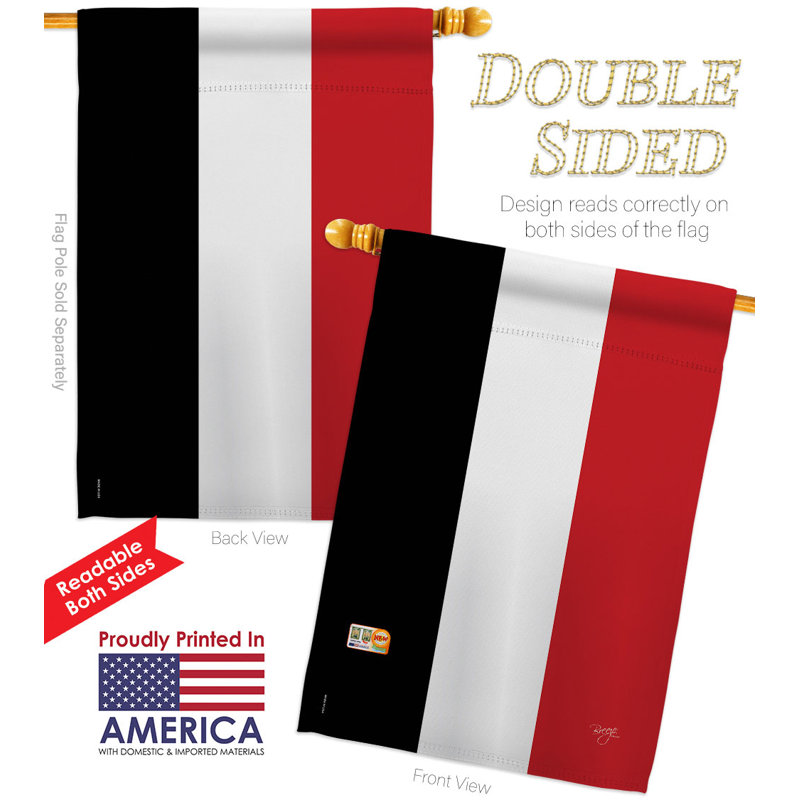 Double Sided 40'' H x 28'' W Polyester House Flag
