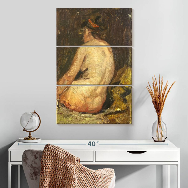 Leisha, nu féminin de dos, H 32 po x l 20 po