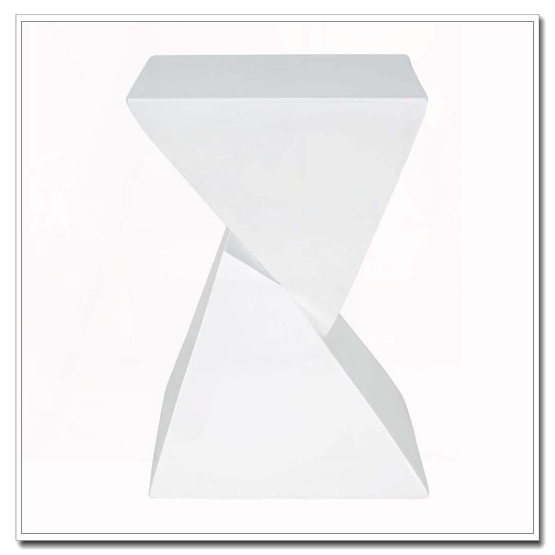 Outdoor Side Table, White