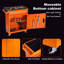 Coffre à outils, armoire de rangement à outils à 5 tiroirs avec plateau à outils amovible, doublure, roues verrouillables universelles, tablette réglable, mécanisme de verrouillage, chariot à outils en métal, avec plateau à outils en plastique de-1852577061